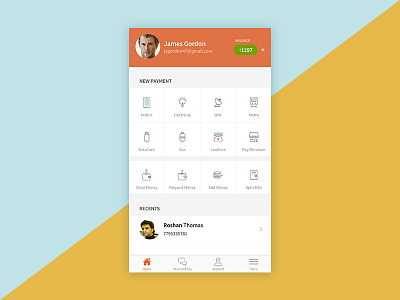 Freecharge iOS app design reboot design icons ios minimalist mobile