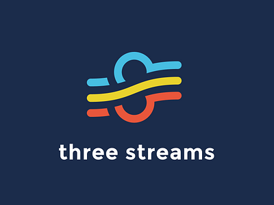 "Three Streams" Logo concept branding design illustrator logo