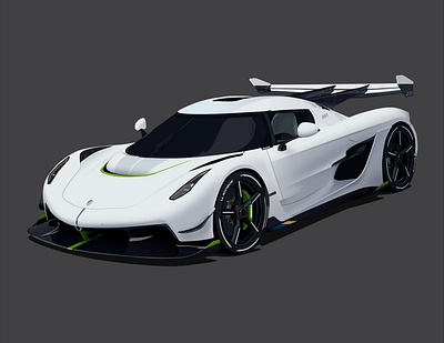 Koenigsegg Jesko Illustration adobe illustrator design digital art digital illustration graphic design illustration sports car super car vector vectorillustration