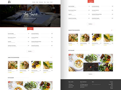 Resto - template food minimal restaurant template web web design website