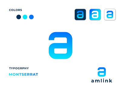 amlink logo A letter logo app branding design flat graphic design icon logo logodesign minimal typography