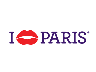 I Kiss Paris kiss logo mark paris stamp symbol