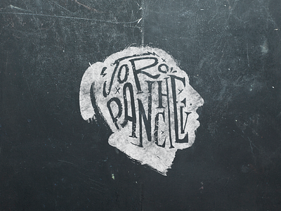 Joro Panchev brush chalk face logo mark profile silhouette typography