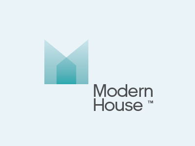 Modern House architecture house logo m mark modern wordmark