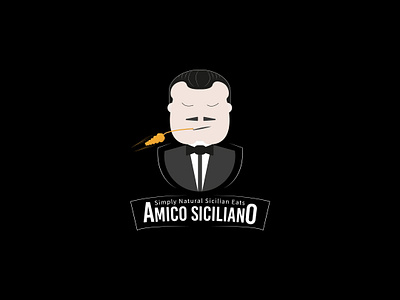 Amico Siciliano Logo branding design fashion food illustration logo vector