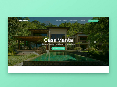 Website Interaction — Casa Manta beach beach house design interaction interactive prototype nature tropical ui web website design