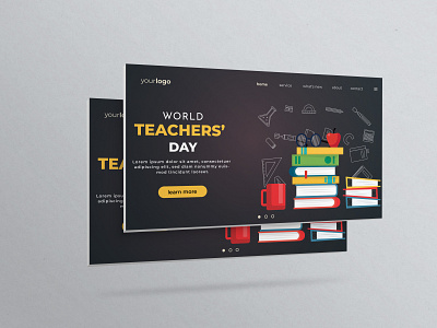 World Teachers Day Landing Page best design creative design design flyer flyer design flyer template graphic design illustration landingpage logo ui webpage website