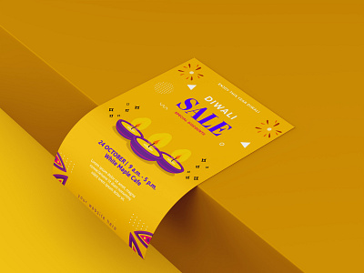 Diwali Sale Flyer Template Design best design creative design design flyer flyer design flyer template gradient graphic design illustration logo ui yellow