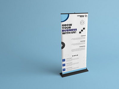 Roll Up Pop Up Marketing Banner Template conference