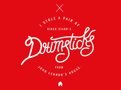 Drumstick Stories Revised drumsticks hand drawn typography