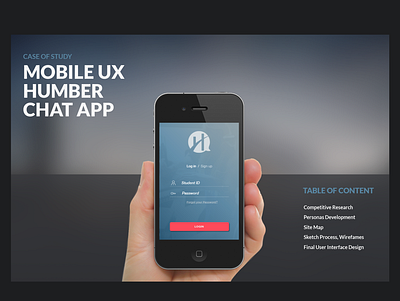 Humber Chat App app app design ui ux