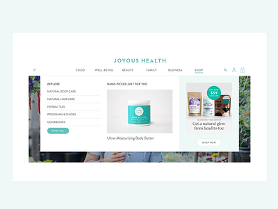 Joyous Health ecommerce ecommerce design ui ux web web design webdesign website