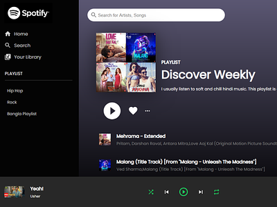 Spotify Front-end clone