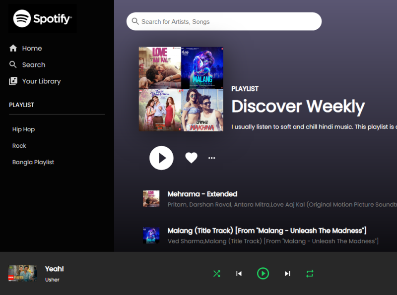 spotify-front-end-clone-by-syket-b-on-dribbble