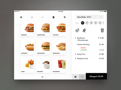 Till app cafe checkout counter food ios ipad minimal point of sale pos restaurant retail