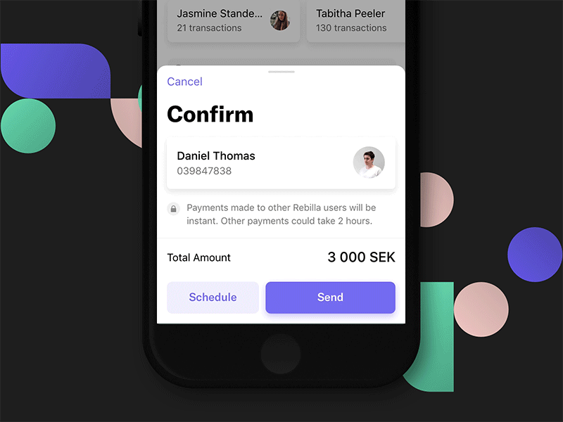 confirm payment info