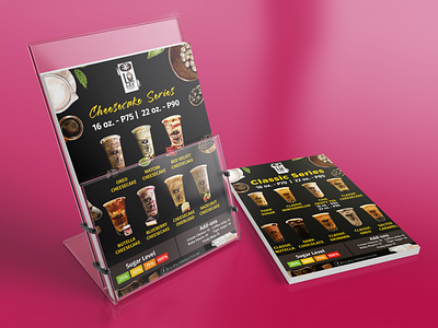 Menu Flyer for LuFay Milktea boba flyer flyer design menu menu design milktea milktea shop