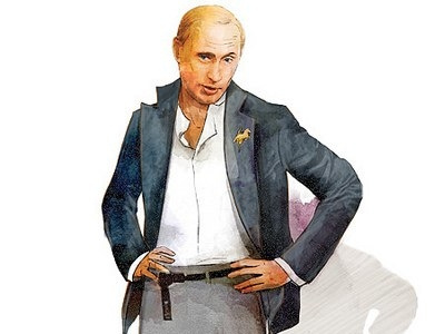 Putin character face fashion illustration moscow paint portrait putin watercolor