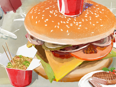 Burger burger draw eat illustration