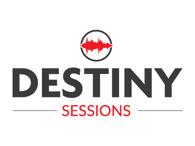 Destiny Sessions bold branding destiny logo music producer production sessions sound soundwave startup typography
