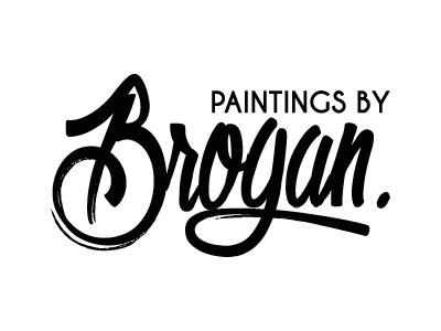 Paintings By Brogan Logo art artist black branding font logo marker painting typography