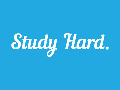 Study Hard Logo font hard logo mark notes organisation planner revision script students study typography