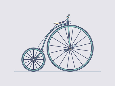 Penny Farthing bicycle bike cycling design farthing illustration old penny penny farthing vector