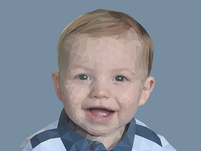 Kayden (My Nephew) art boy human illustration little lowpoly lowpolygon lowpolygonart person polygon portrait