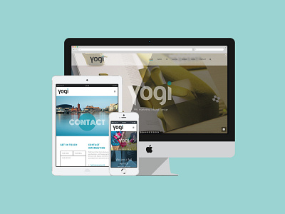 Yogi Comms Website agency apple digital ipad layout mobile responsive site ui ux web website
