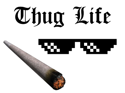 Thug Life Starter Pack blunt download font glasses life pack smoke starter thug type