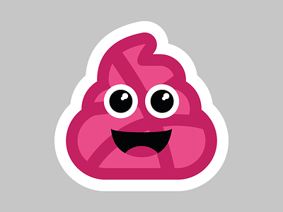 This sticker is the s#*t! chocolate ice cream dribbble emoji happy poo poop poop emoji