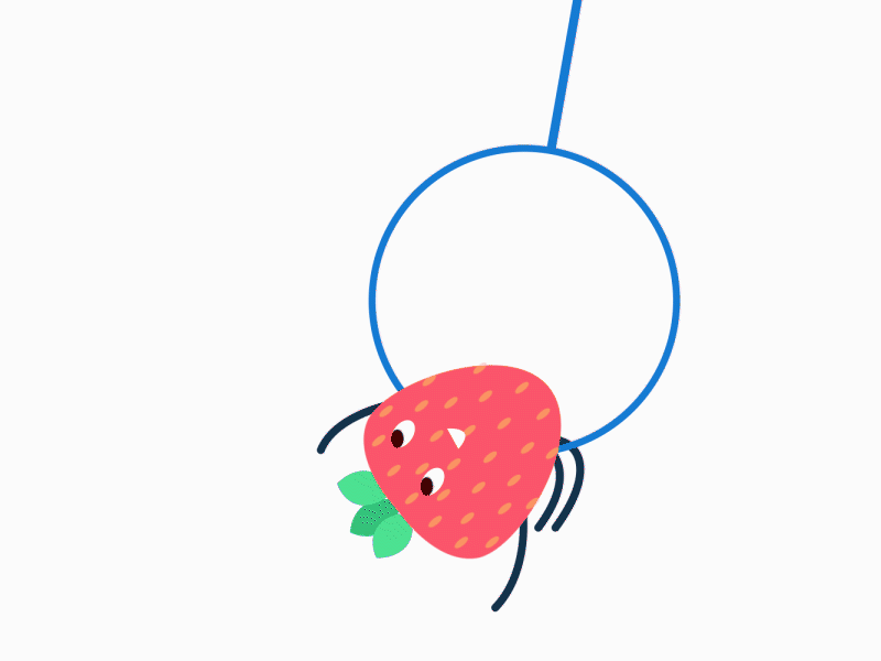 strawberry aftereffects animation 2d