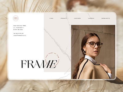 Frame Optics® branding classic delicate frames glasses indentification logo modern optic stylish webdesign website