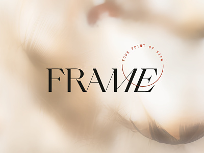 Frame Optics® boutique elegant letters logo luxury optic symbol typograhy