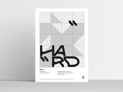 hard / poster custom letters geometric hard poster simple slowinskipawel type