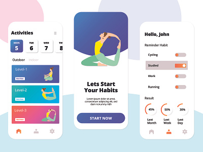 Yoga Meditation App Design