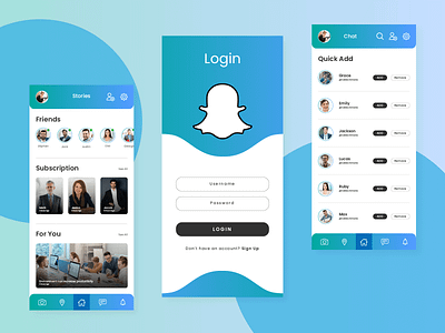 Snapchat App Redesign by World Web Technology Pvt Ltd on Dribbble