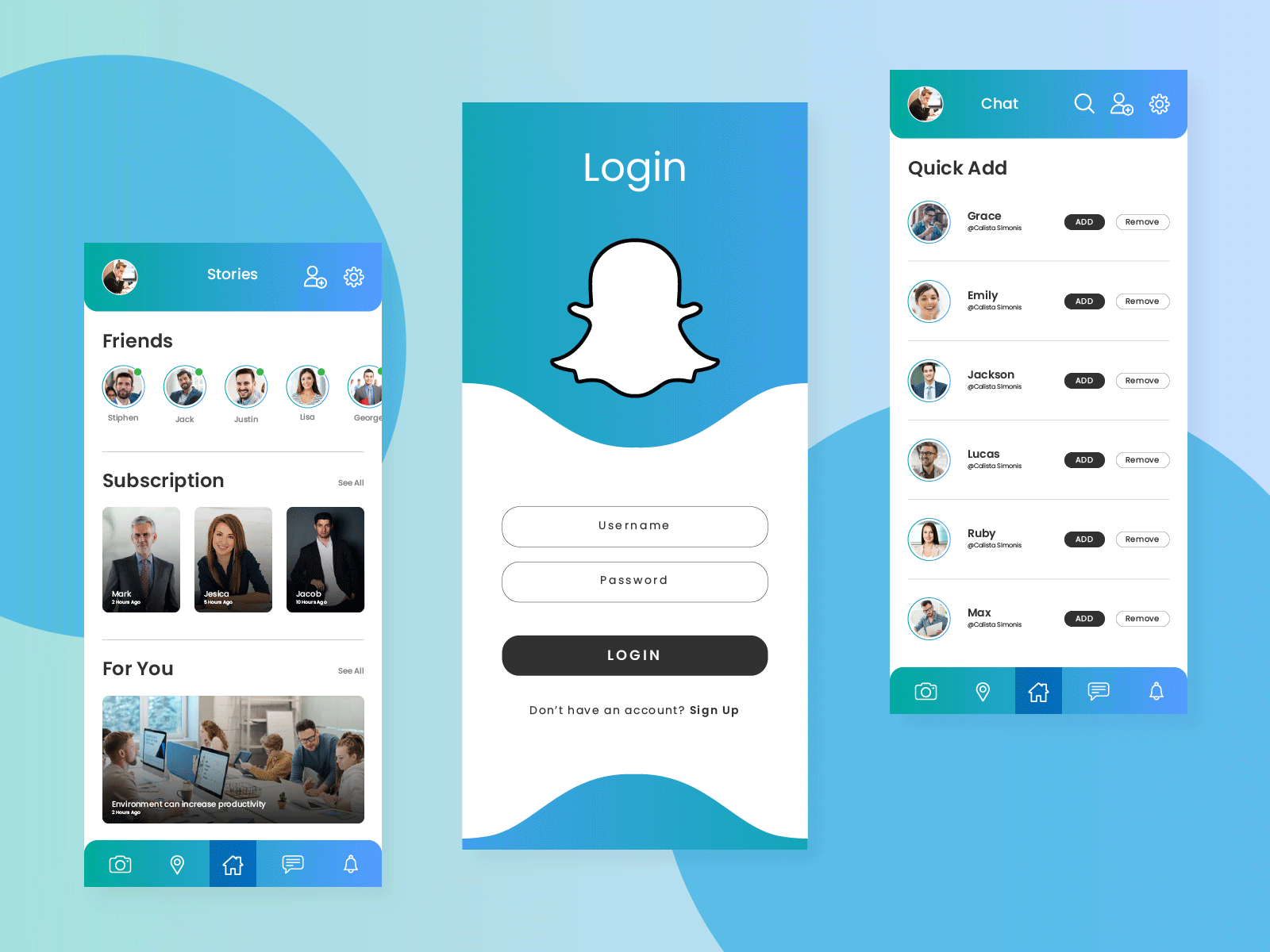 Snapchat App Redesign By World Web Technology Pvt Ltd On Dribbble