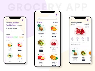 Grocery App UI app design delivery app design grocery app grocery app design mobile app on demand app responsive design ui ux