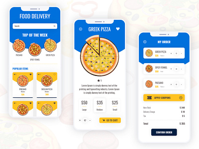 Pizza Delivery App Redesign app design