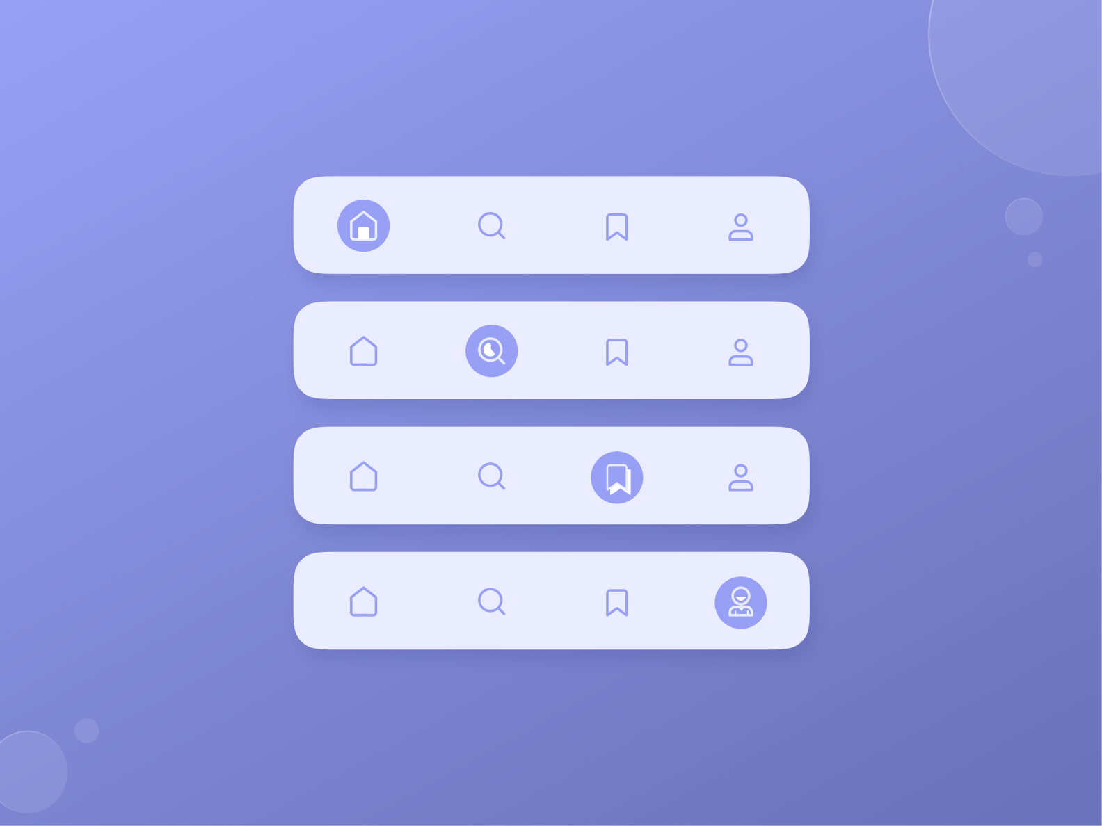 Bottom Navigation Bar - Icons by Karthik on Dribbble