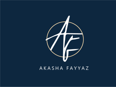 AKASHA FAYYAZ LOGO flat graphic design icon illustrator logo logo design minimalist modern logo photoshop web