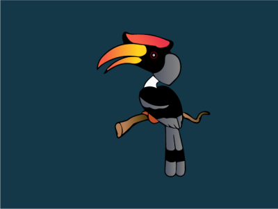 Sulawesi hornbill logo