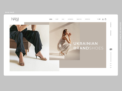 part.1 MAIN PAGE\WEBDESIGN design project shoes shop typography ui ux web webdesign website