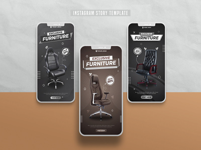 Exclusive Furniture Ad - Furniture Store Instagram stories ad ad design advertising chair instagram instagram post instagram post design instagram post template instagram stories instagram template offer sale social media design stories story unique