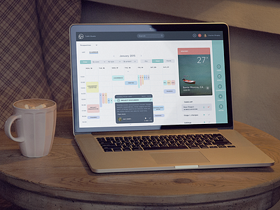 Interfaces and Hot Chocolate calendar dashboard interface mac mobiledesign photography ui ux webdesign
