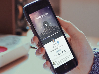 Staying Tuned interface ios iphone6plus mobiledesign musicplayer photography player ui ux