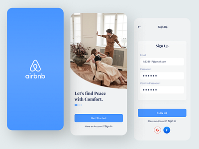 Hotel booking app (Airbnb app re-design Part 1) adventure art clean design design design app hotel hotel booking hotel booking app logo mobile mobile app design new design travel travel app trend typography ui ui design ux ux design