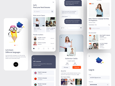 Language Learning app android app design clean design design dribbble event graphic design ios app design language app learning app mobile mobile app design new design simple design trend typography ui ui design ux ux design website design