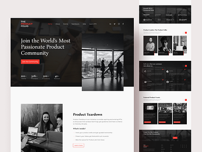 The Product Folks (Website landing page design) auto layout branding clean design landing page design landings new design responsive design the product folks trend typography ui ui design ux ux design web website website design